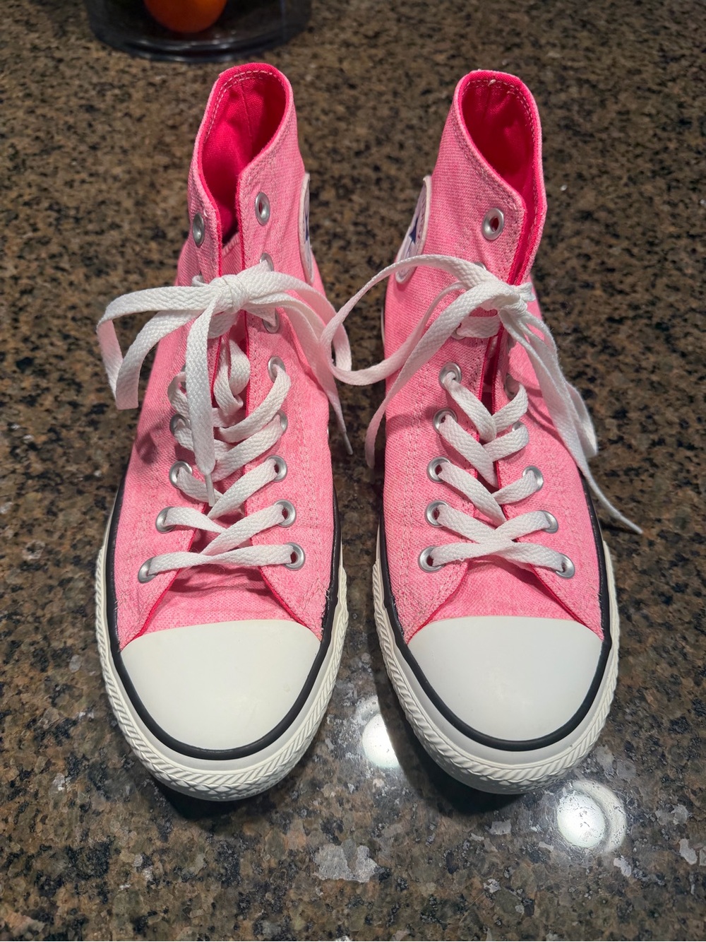Size 9 - Converse Chuck Taylor All Star High Washed Neon Pink Vtg